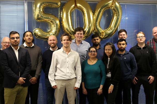 The Aspen Bridging team celebrating reaching £500m of lending